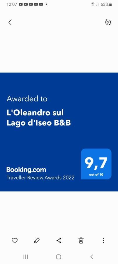 L'Oleandro Sul Lago D'Iseo B&B Сульцано Экстерьер фото